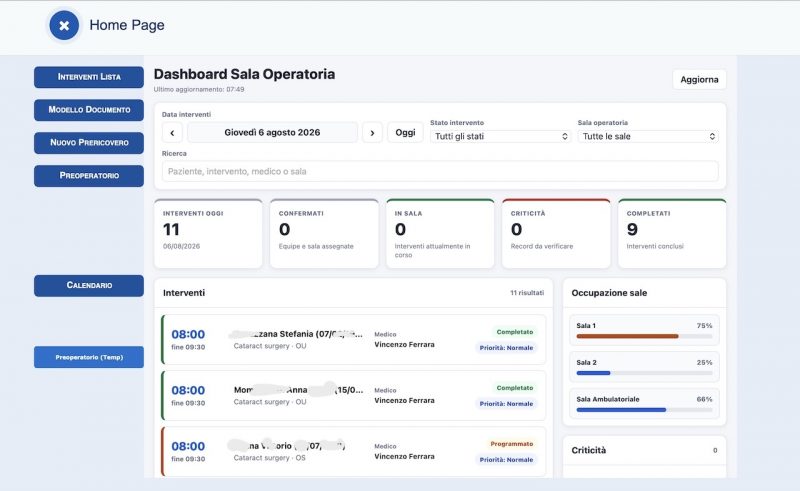 FileMaker ERP for hospitals managing preoperative workflows