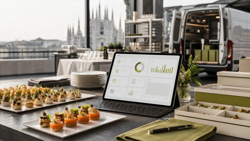 FileMaker ERP for catering dashboard for Boxing Catering operations